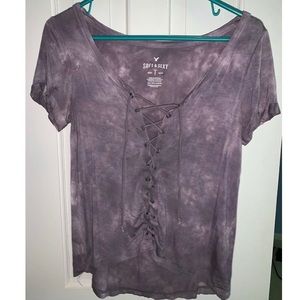 Lace-up shirt